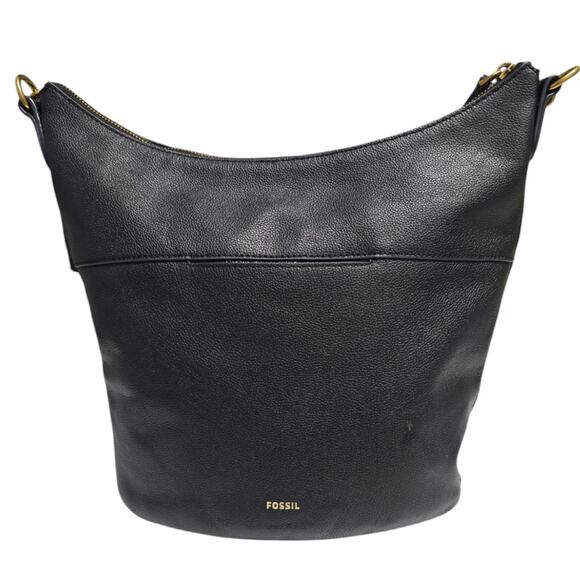 Fossil Talulla Hobo Shoulder Bag Purse Black Leather SHB2840 - Picture 5 of 13